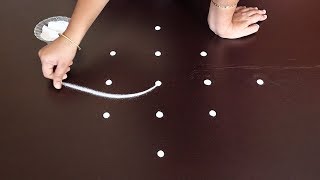 Very Easy Muggulu Designs For Beginners | Latest Easy Rangoli | Simple Beginners Kolam | Deepawali