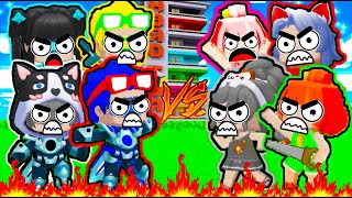 SIÊU NHÂN TỨ TRỤ SOLO ĐÁNH NHAU VỚI ANH EM TỐT TRONG LÀNG HERO TEAM | NGƯỜI MẠNH NHẤT MINI WORLD