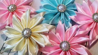 НОВИНКА 2018 ЦВЕТЫ ИЗ АТЛАСНОЙ ЛЕНТЫ ? КАНЗАШИ ? Svetlana Zolotareva