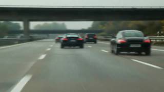 Ferrari F430 F360 Audi R8 Porsche Cayman on the German highway - HD