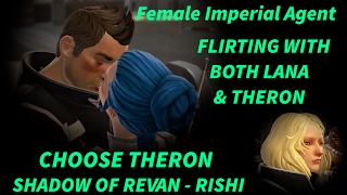 SWTOR THERON SHAN ROMANCE + KISS - SHADOW OF REVAN/RISHI (Female Imperial Agent)
