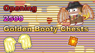 Growtopia - Opening 2500 golden booty chest.