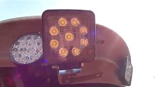 Led фары - установка на комбайн Нива, Колос