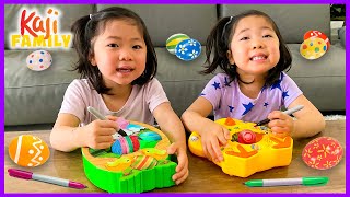 Easter Eggs Coloring and Painting Spinner Decoration Challenge!!!