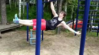 One arm front lever Передний вис на одной