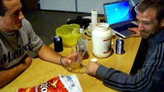 worst drinking contest ever jim beam vs. ranch dressing round 1