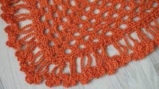 ?Кайма обвязка. Как обвязать шаль крючком Урок 105   Border strapping