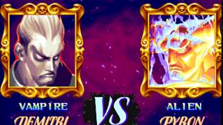 Fighting Game Bosses 113. Darkstalkers - Pyron boss battle