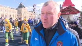 Хоккеисты  "Русич" сыграли на  Красной  площади