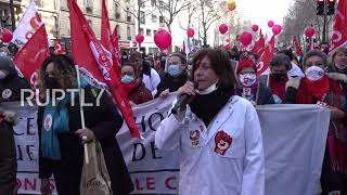 France: Thousands of union members march in Paris for better hospital working conditions