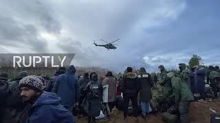 Belarus: Migrants attempt to break through fence at Belarus-Poland border