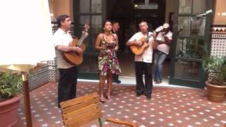 Trio in hotel Sevilla, Havana, Cuba