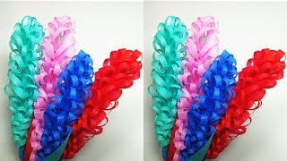 শপিং ব্যাগ দিয়ে তৈরি স্টিক ফুল | Making Nice Stick Flower By Reuse Shopping Bag