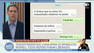 Refém consegue avisar filho que ônibus foi sequestrado
