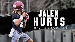 Watch Alabama freshman QB Jalen Hurts in practice