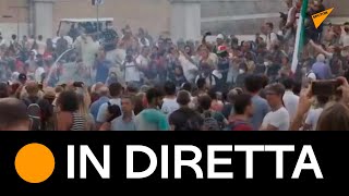 No Green Pass, protesta a Roma