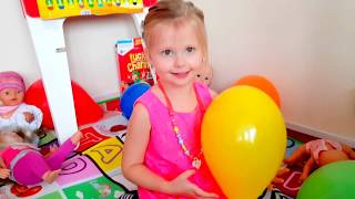 Учим цвета на английском  с разноцветными шариками Learn colours with balloons
