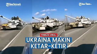 HADAPI MUSIM DINGIN! Deretan Tank T 80U Rusia Bergerak Menuju Medan Perang