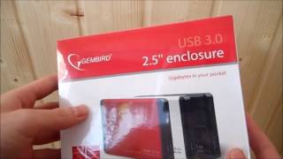#мояраспаковка Розетка Зовнішній карман Gembird для HDD 2.5" USB 3.0