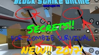 SECRETS ON MAPS OF BLOCK STRIKE!! | Block Strike | Zombie Survival Secrets | NEW 2017!!