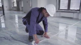 Монтаж мраморного пола из Lumen Top