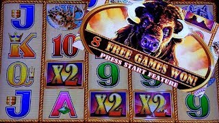 Buffalo Gold Slot Machine Bonus ☆BIG WIN☆ w/ x2x2x2 MULTIPLIERS  | Slot Machine Pokies w/NG Slot