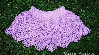 Детская юбка крючком / Crochet ruffled skirt