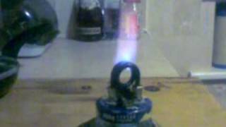 Homemade copper coil alcohol stove - mini (frying potatoes)