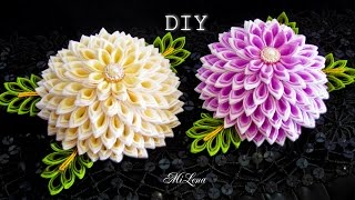 ЦВЕТОК КАНЗАШИ, МК / DIY LAYERED KANZASHI FLOWER