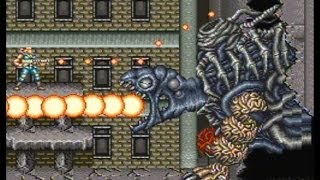 Contra 3 The Alien Wars SNES Walkthrough Super Probotector