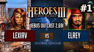 Герои 3 Jebus Outcast Global League: Lexiav vs ElRey - Bo2 Игра #1 HotA