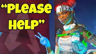 CARRIED *LITTLE KID* TO VICTORY!!! (APEX LEGENDS RANDOM)