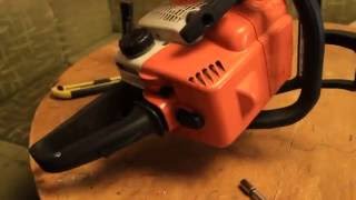 Stihl MS 180 заедает курок. Как исправить