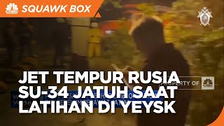 Jet Tempur Rusia SU-34 Jatuh Saat Latihan di Yeysk