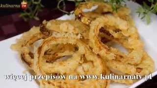 Krążki cebuli smażone w tempurze