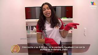Angie cumpliendo su tarea de limpiar los baños | x ser la peor alumna de la semana / la academia