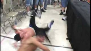 Moonsault off the fat guy