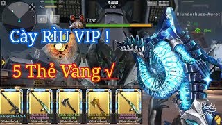 CF Mobile/CF Legends | Cày SK Full 5 Thẻ Vàng - Boss Thành Titan (Khó) Kiếm RÌU B.C AXE-Beast VIP