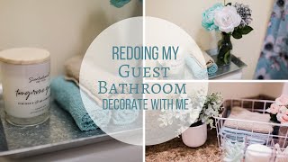 REDOING MY GUEST BATHROOM | DIY PROJECTS | HOME DECOR