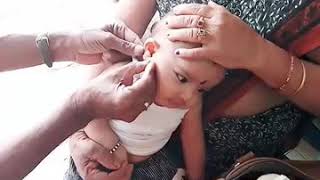 My baby Rishi's ear piercing