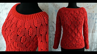 Джемпер женский крючком с рукавом. Cardigan womens crochet sleeve.