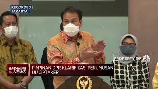 Simak! Pimpinan DPR RI Klarifikasi Soal Perumusan UU Ciptaker