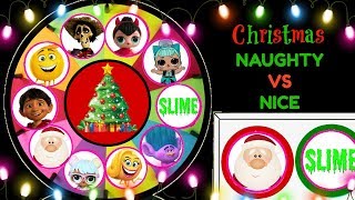 Christmas Naughty Or Nice Spinning Wheel Game Surprise Toys