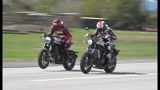 2018 Husqvarna Vitpilen 701 vs 2018 Yamaha XSR700 - Drag Race