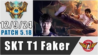 SKT T1 Faker - Lee Sin vs Evelynn - Jungle - Season 5 - Patch 5.18 - KR SoloQ Challenger
