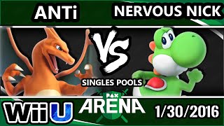 PAX - DM.THE ANTi (Mario, Charizard) Vs. Nervous Nick (Yoshi) SSB4 - Smash Wii U - Smash 4