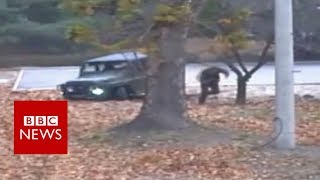North Korea defection: Footage of moment soldier flees - BBC News