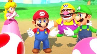 Super Mario Party Walkthrough Part 1 - Whomp's Domino Ruins (4 Players)
