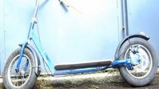 Самокат из детского велосипеда