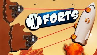 Destroying the Martian BASE! - Modded Forts Multiplayer Gameplay